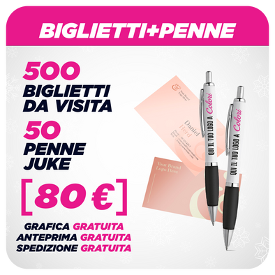 Biglietti da visita + Penne Juke