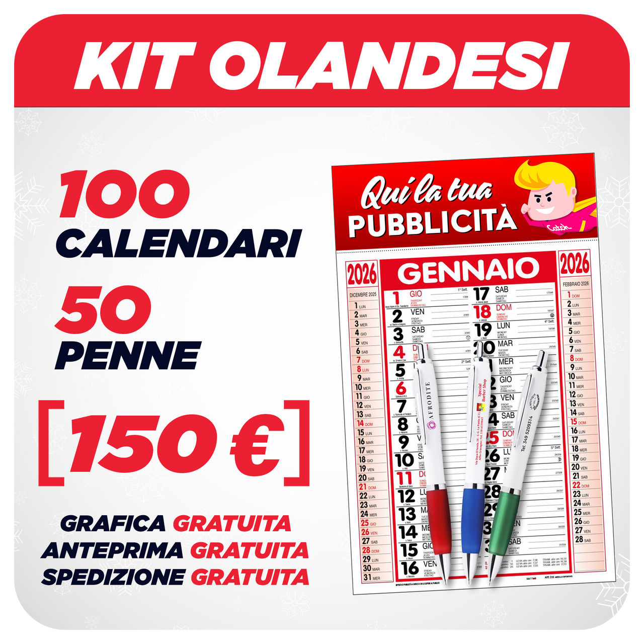 Calendari Olandesi + Penne