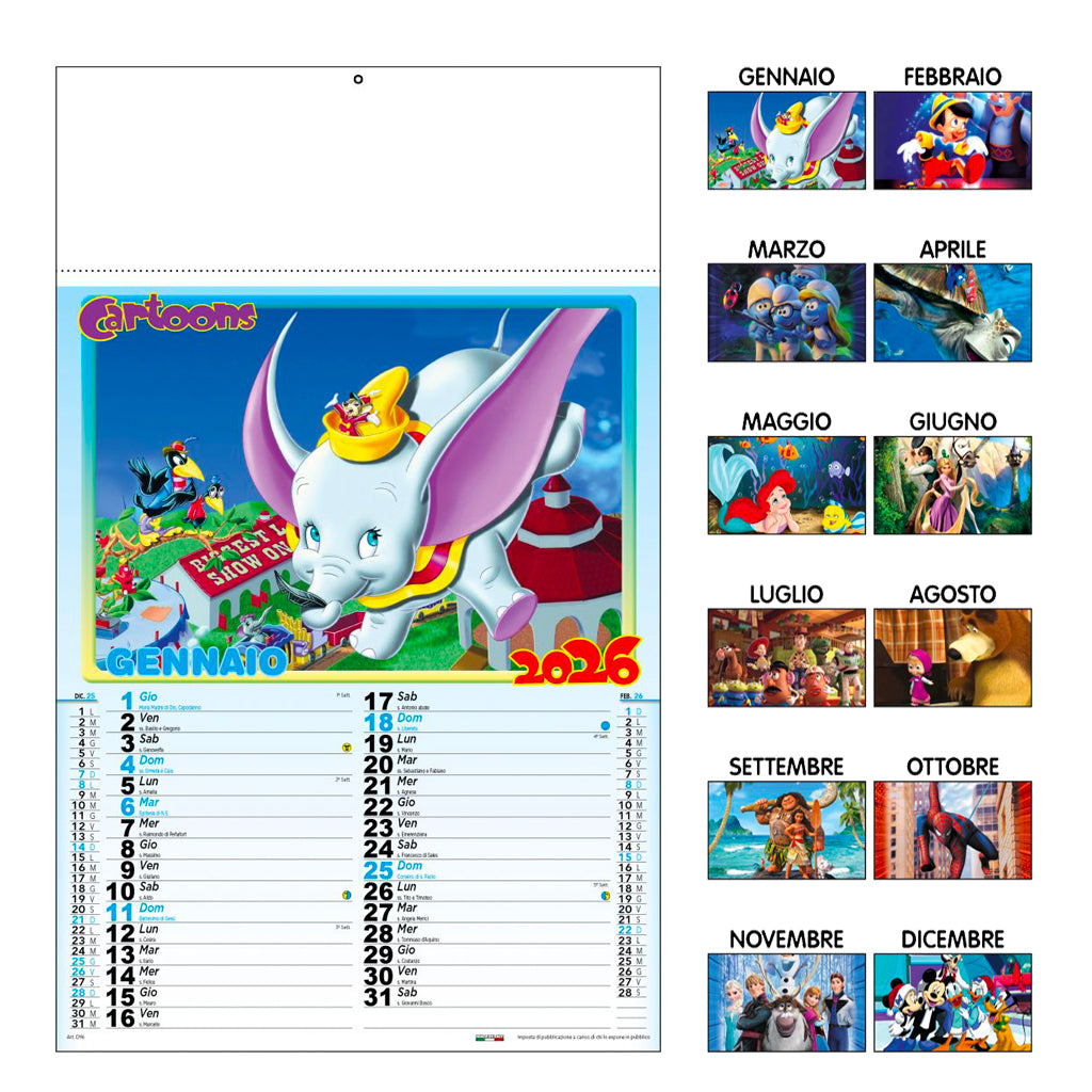 Calendario Cartoons