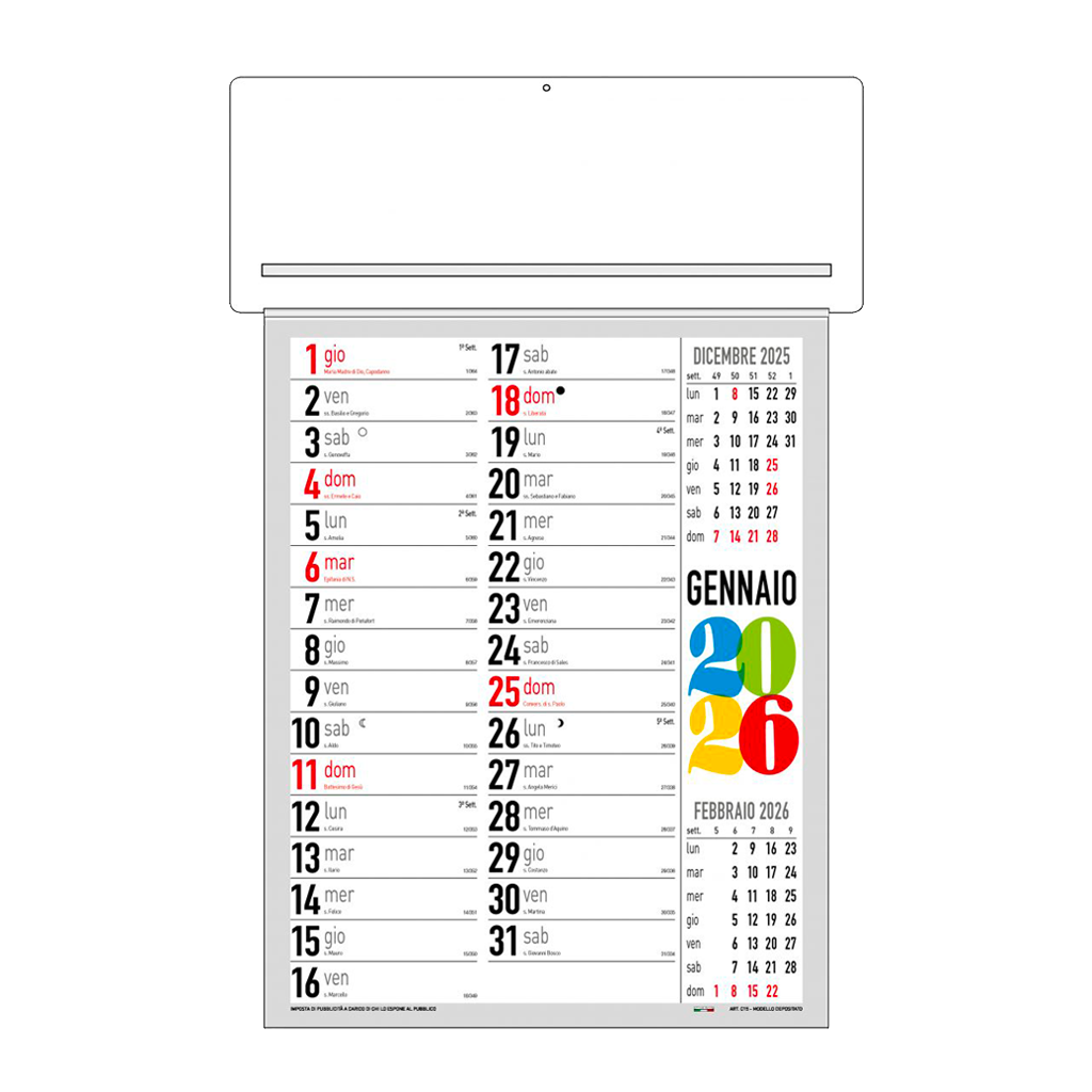 Calendario Passafoglio