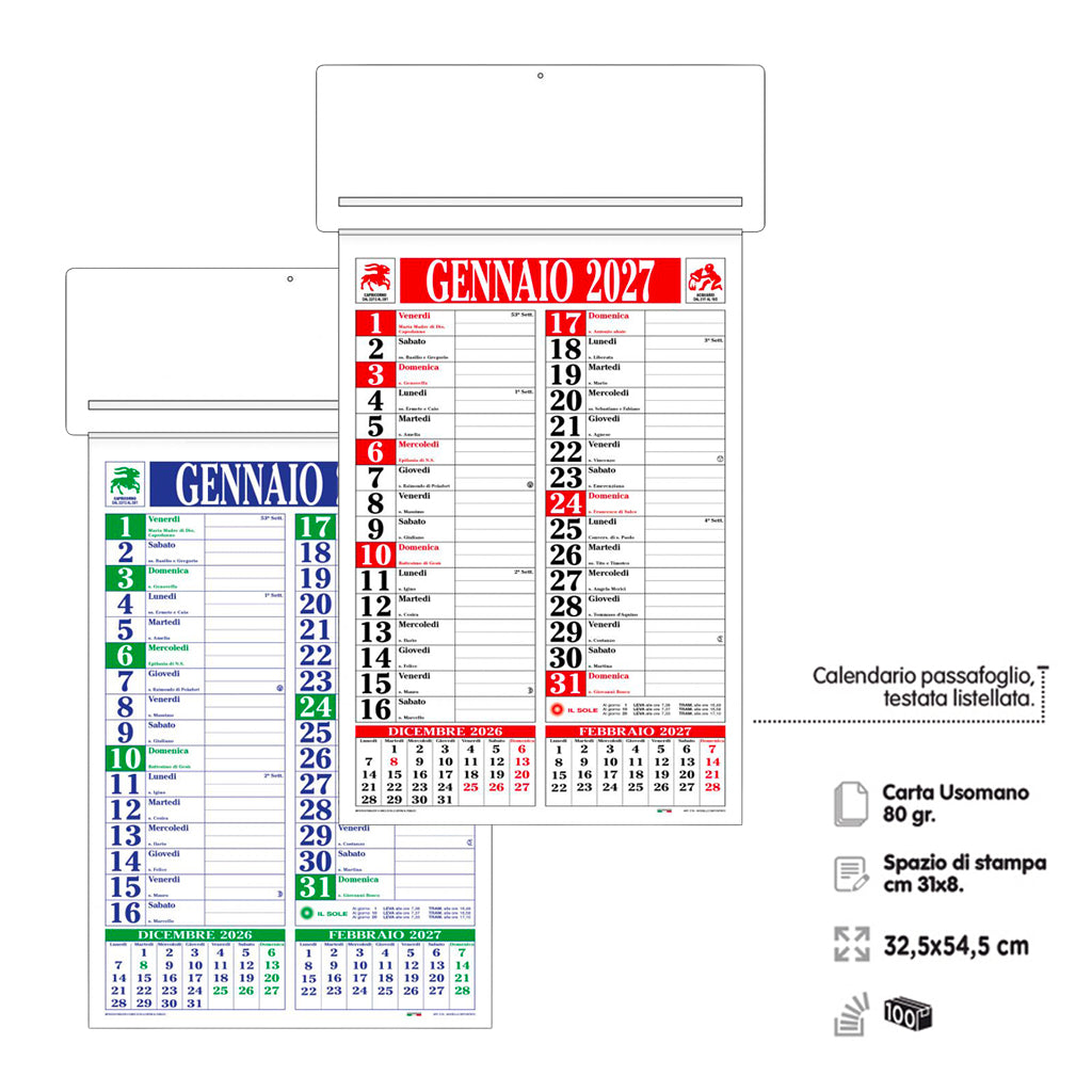 Calendario Passafoglio