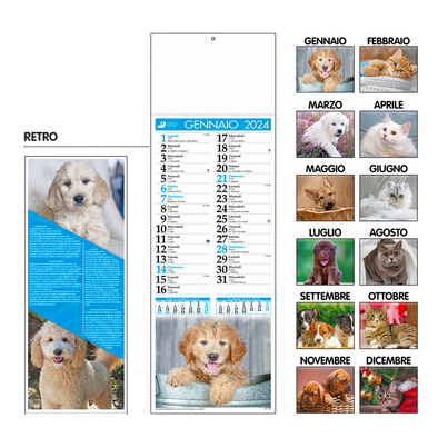 Calendario Slim Cani & Gatti