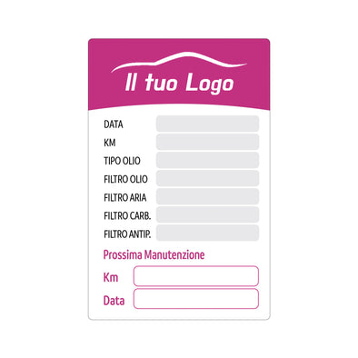 Adesivi tagliando auto
